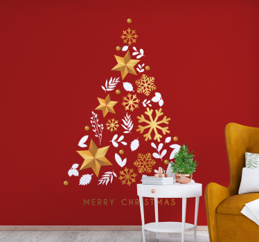 Tapisserie noel conception d'arbre de noël - TenStickers