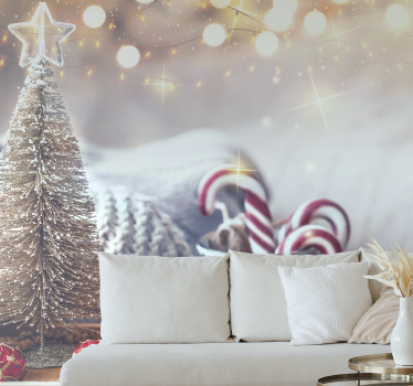 Tapisserie noel esprit joyeux des fêtes - TenStickers