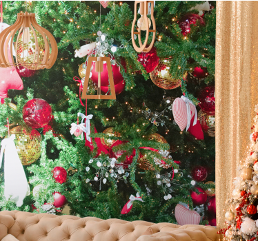Tapisserie noel ornements de fête - TenStickers