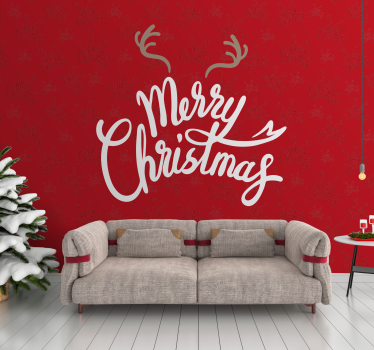 Tapisserie noel salutation de noël joyeuse - TenStickers