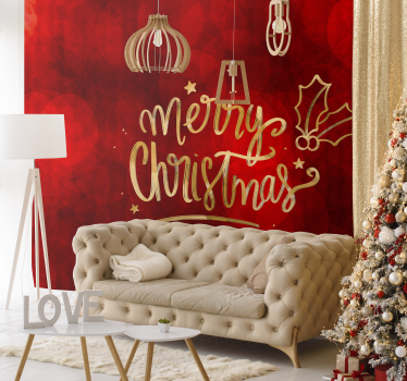 Tapisserie noel salutations festives - TenStickers