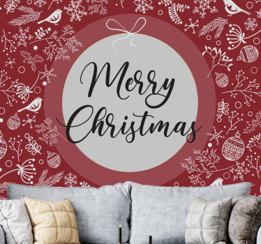 Tapisserie noel voeux de fêtes de fin d'année - TenStickers