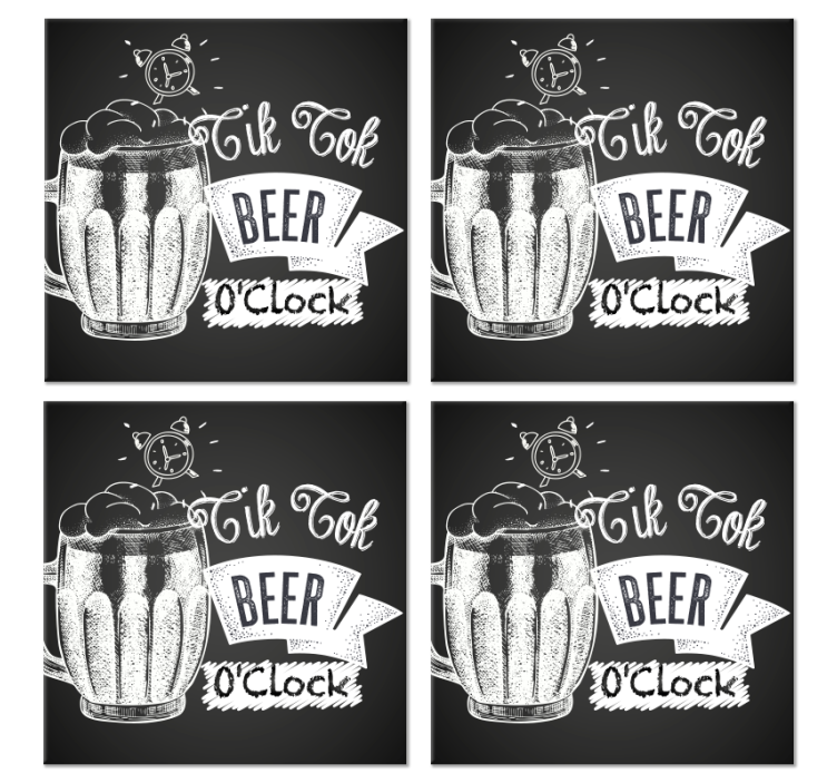dessous de verre biere Citation de tik tok - TenStickers