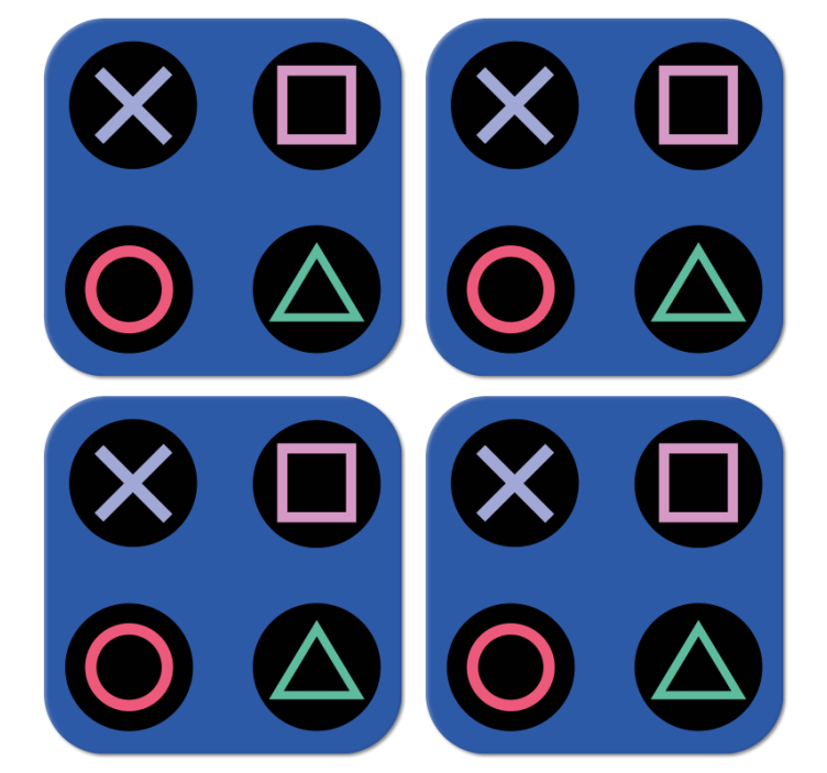 Sous-verre geek style motifs de PlayStation - TenStickers