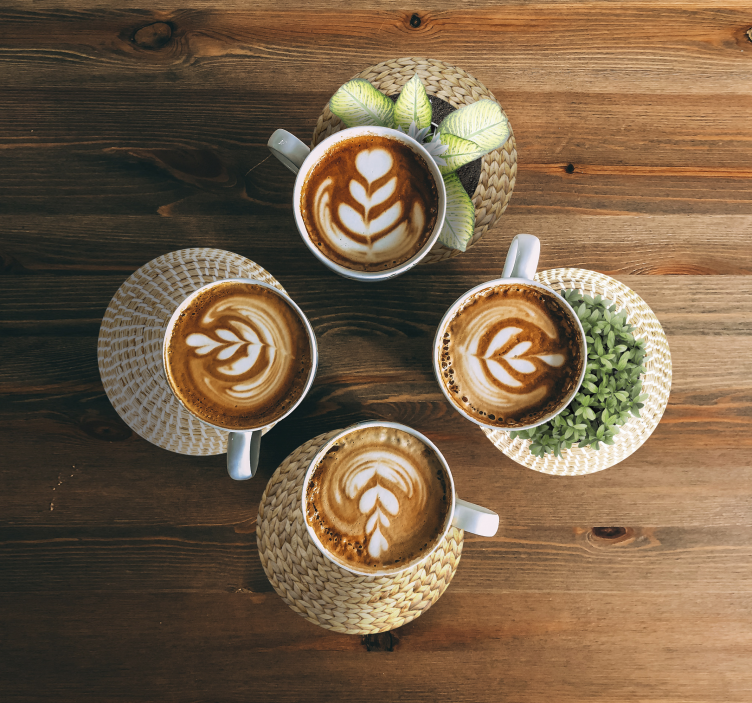 Sous de verre motif en osier et plantes - TenStickers