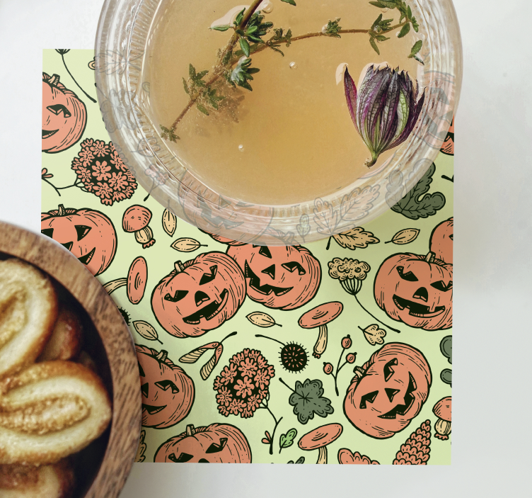 Citrouilles halloween dessous de verre - TenStickers