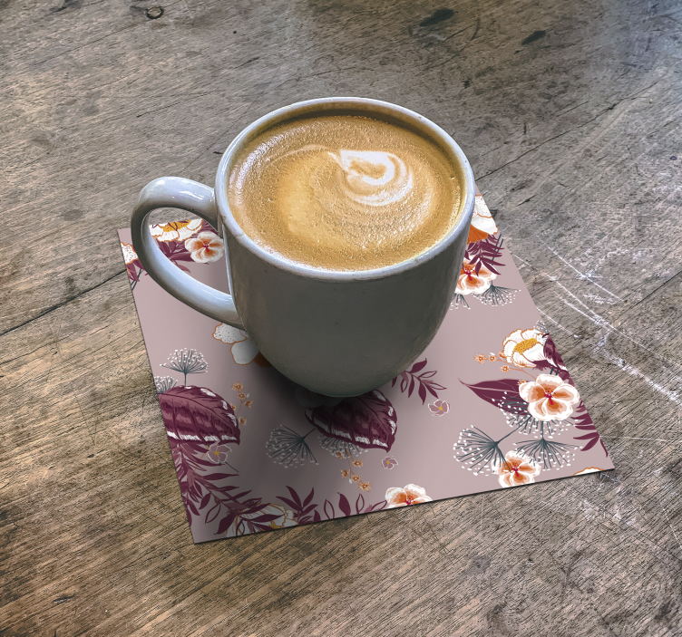 Dessous de verre à motif floral - TenStickers