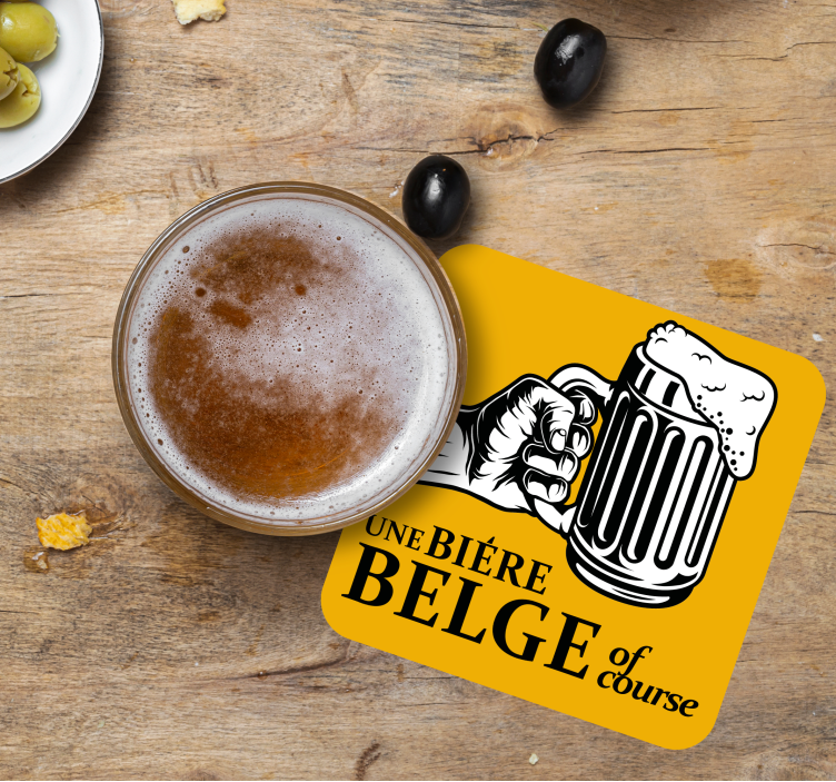 Dessous de verre une bière belge - TenStickers