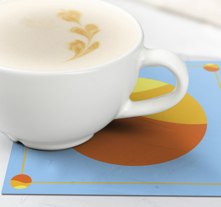 Dessous de verre champs de couleurs circulaires vives - TenStickers