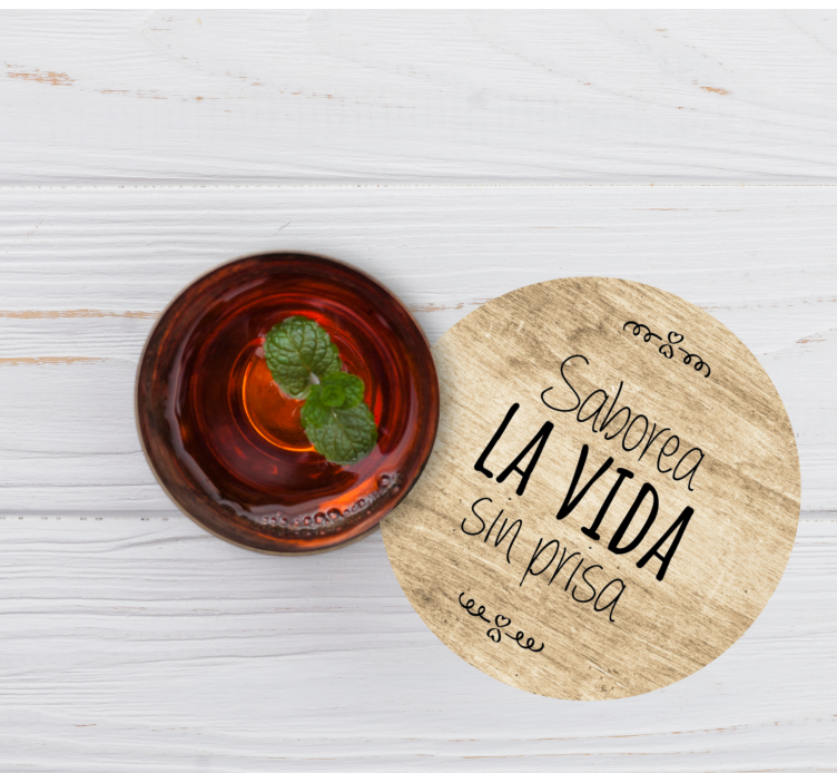 Dessous de verre citation savourez les moments de la vie - TenStickers