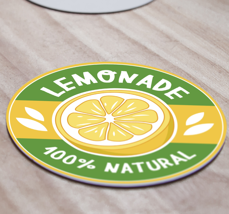 Dessous de verre citation tranche de citron naturel - TenStickers