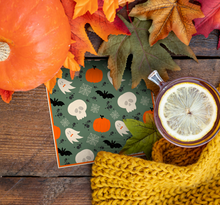 Sous-verre d'halloween Citrouilles, fantômes. - TenStickers