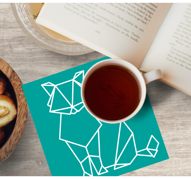 Dessous de verre geek contour d'animaux géométriques - TenStickers