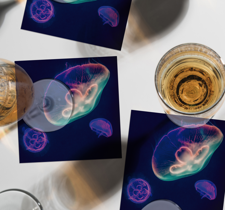 Dessous de verre geek créatures méduses colorées - TenStickers