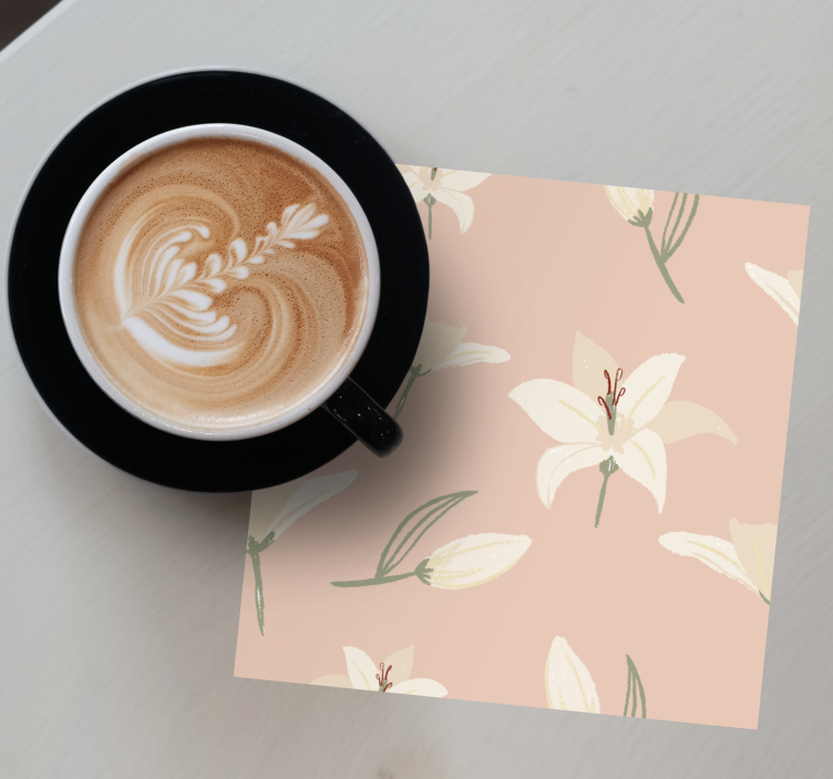 Dessous de verre geek Élément floral élégant - TenStickers