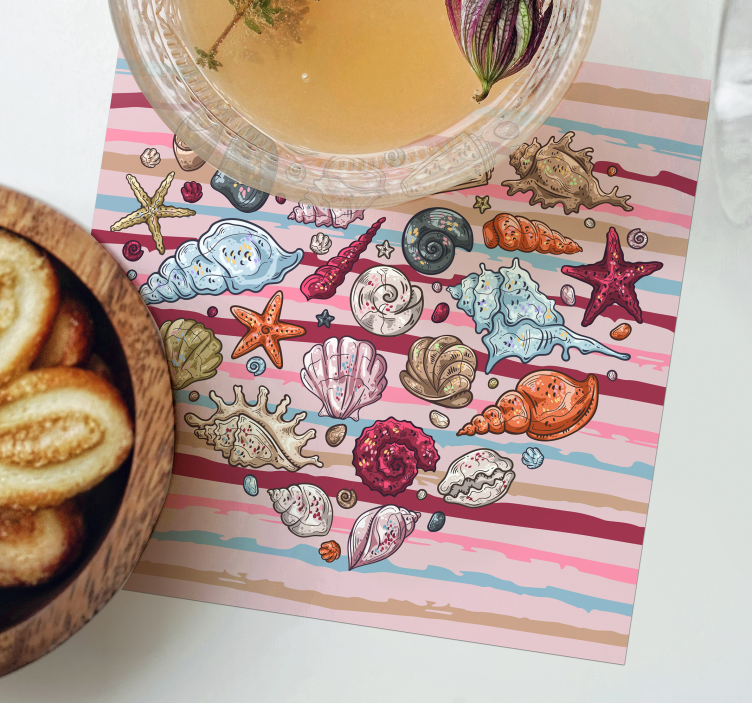 Dessous de verre geek motif coquillage coloré - TenStickers