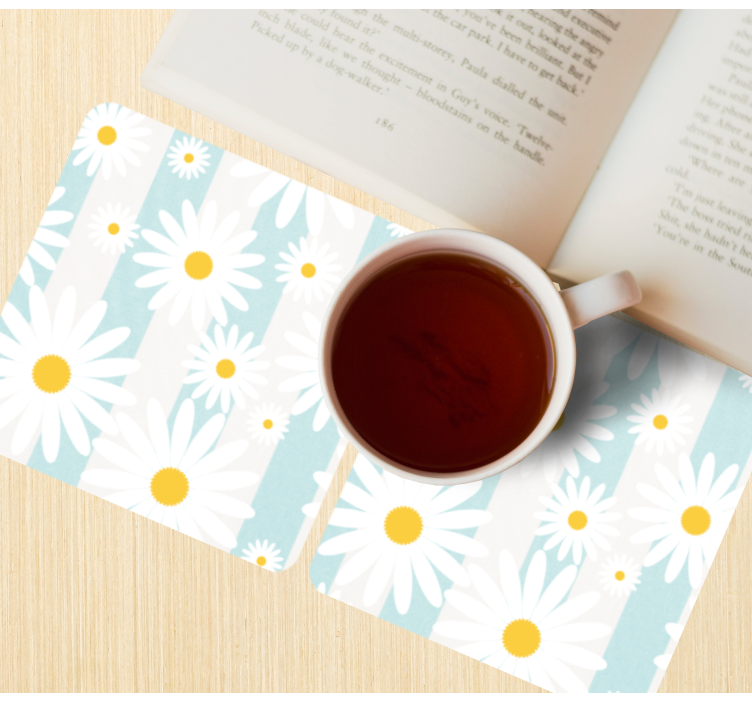 Dessous de verre geek motif floral marguerite - TenStickers