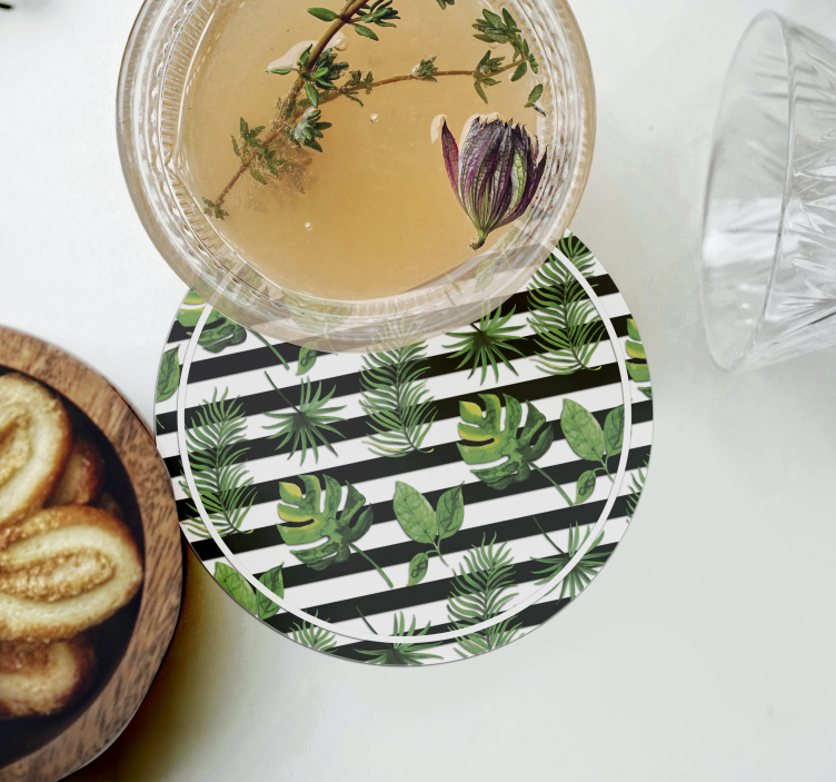 Dessous de verre idée feuille tropicale - TenStickers