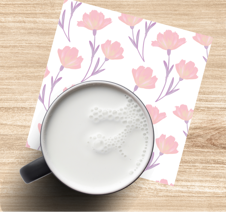 Dessous de verre imprimé motif floral - TenStickers