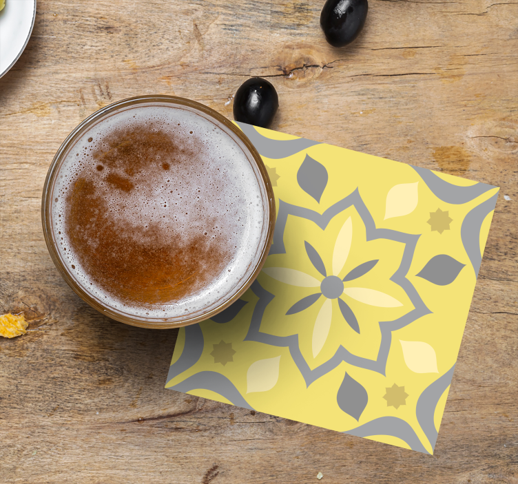 Dessous de verre mariage motif floral - TenStickers