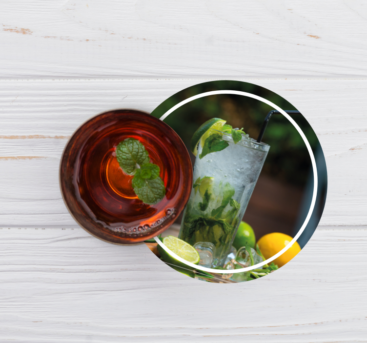 Dessous de verre moderne boisson menthe rafraîchissante - TenStickers