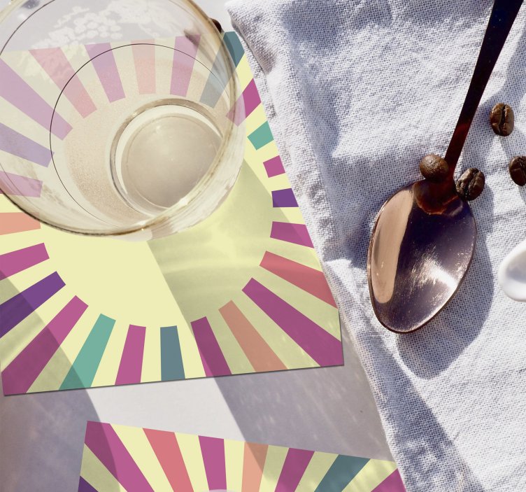 Dessous de verre moderne élément circulaire géométrique - TenStickers