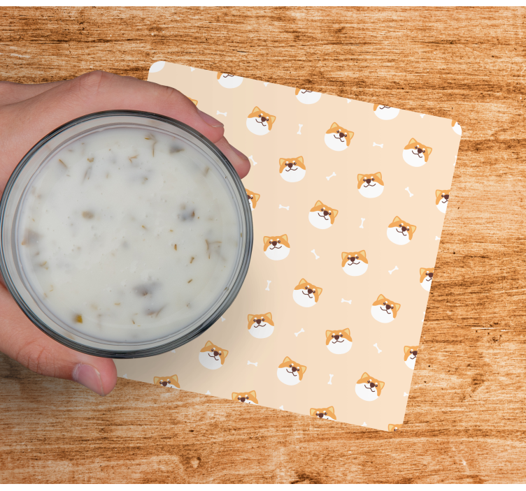 Dessous de verre moderne motif de visages de chiens joyeux - TenStickers