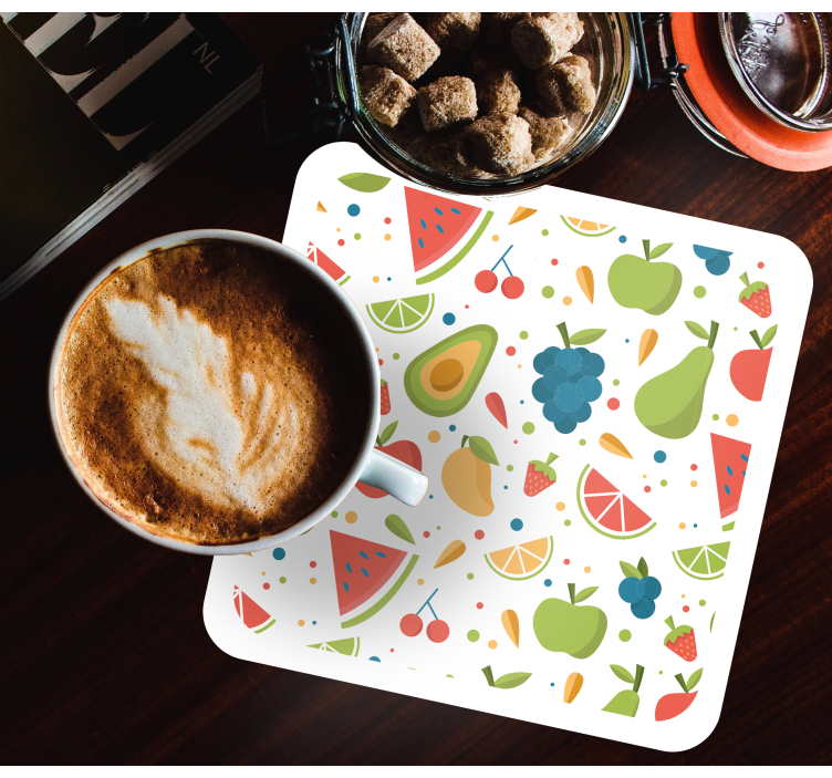 Dessous de verre moderne motif fruits vibrants - TenStickers