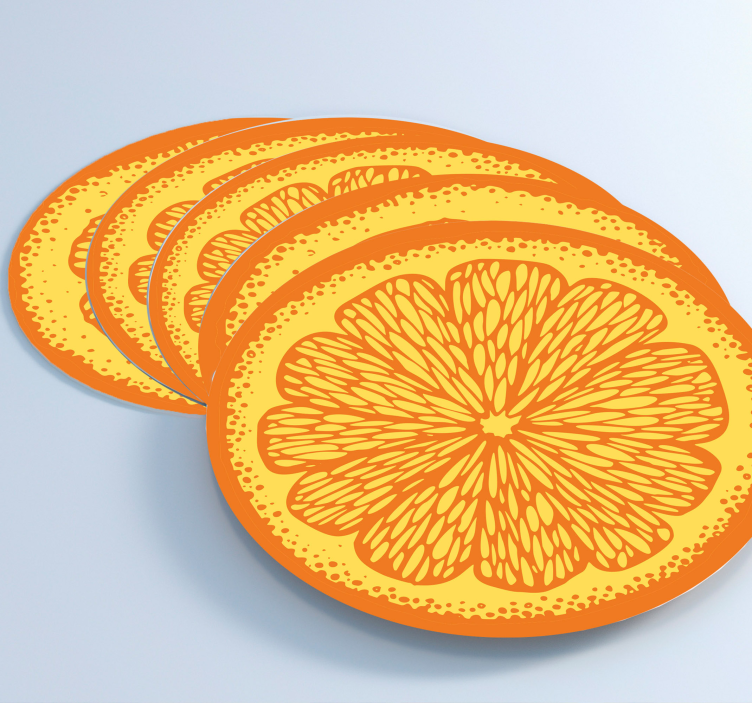 Dessous de verre moderne motif tranche de citron - TenStickers