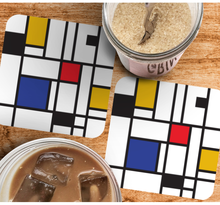 Dessous de verre moderne motifs géométriques - TenStickers