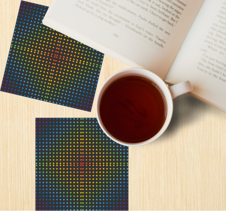 Dessous de verre motif à pois colorés - TenStickers