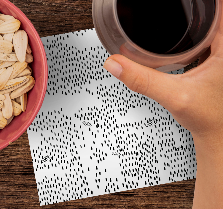 Dessous de verre motif abstrait noir - TenStickers