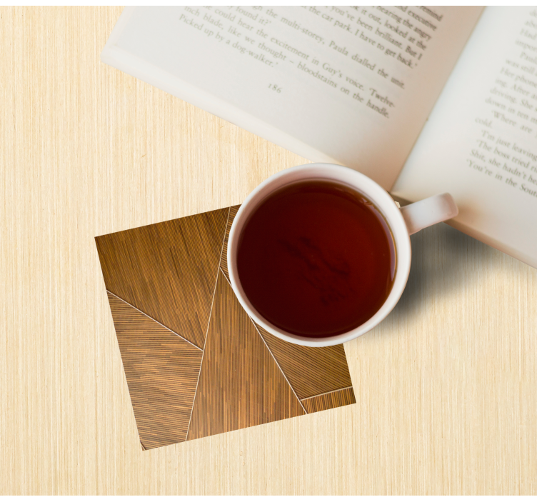 Dessous de verre motif bois géométrique - TenStickers