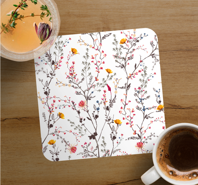 Dessous de verre motif branches florales - TenStickers