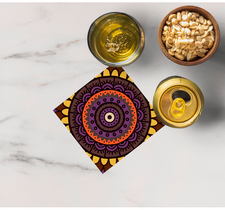 Dessous de verre motif circulaire complexe - TenStickers