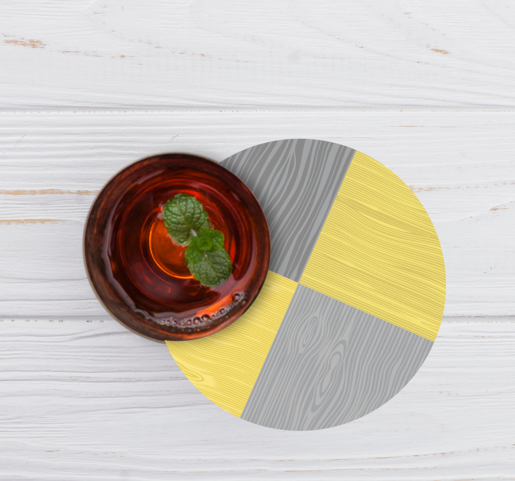 Dessous de verre motif circulaire effet bois - TenStickers