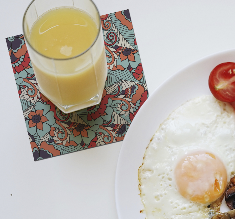 Dessous de verre motif floral - TenStickers