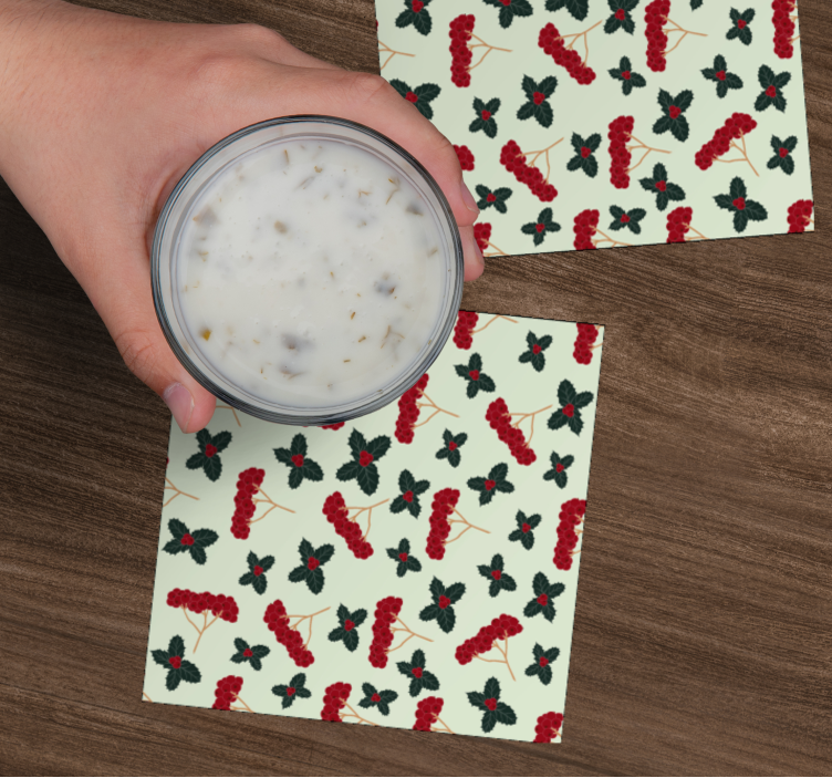 Dessous de verre motif floral inspiré - TenStickers