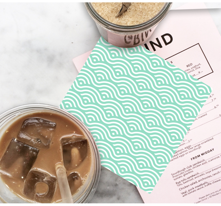 Dessous de verre motif lignes ondulées - TenStickers