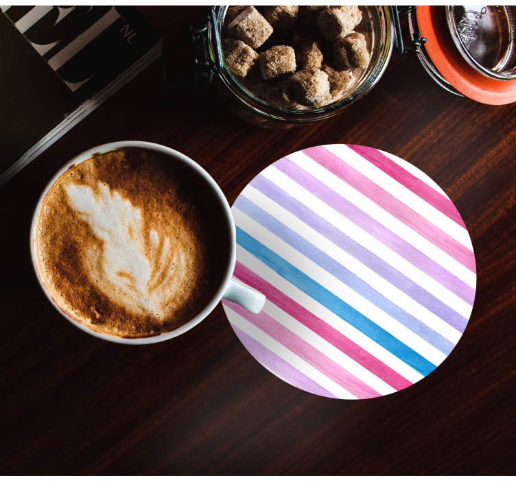 Dessous de verre motif rayures aquarelle - TenStickers