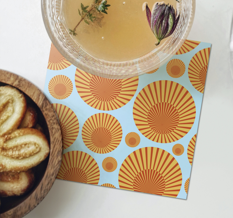 Dessous de verre motifs circulaires radieux - TenStickers