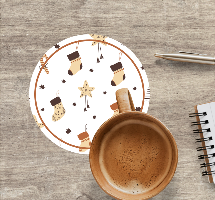 Dessous de verre noël chaussettes festives - TenStickers
