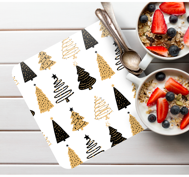 Dessous de verre noël motif arbre stylisé - TenStickers