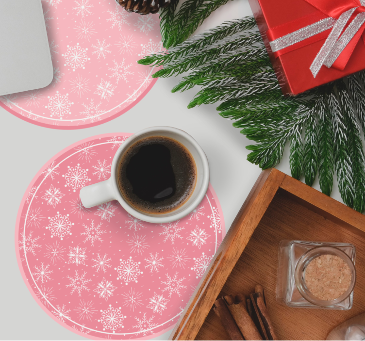 Dessous de verre noël motif flocon de neige - TenStickers