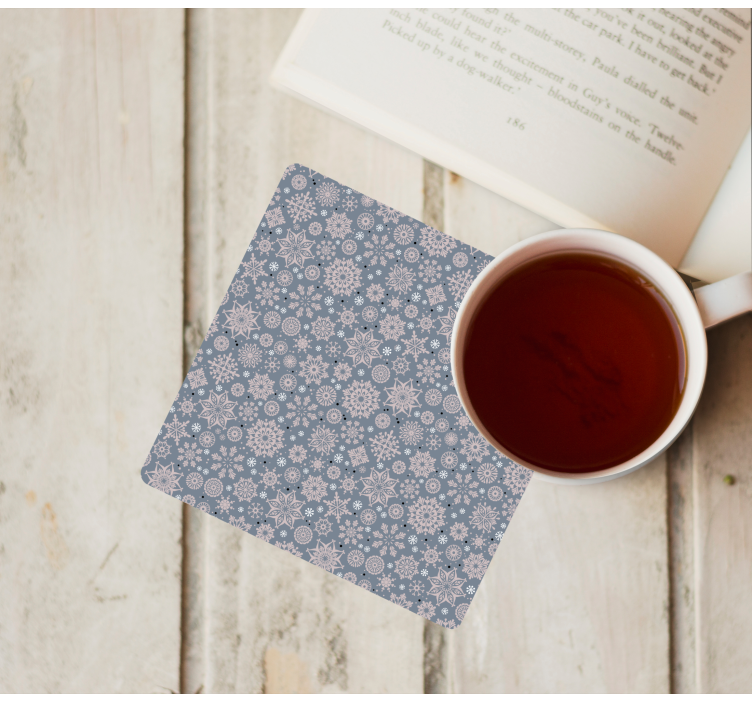 Dessous de verre noël motif floral d'hiver - TenStickers