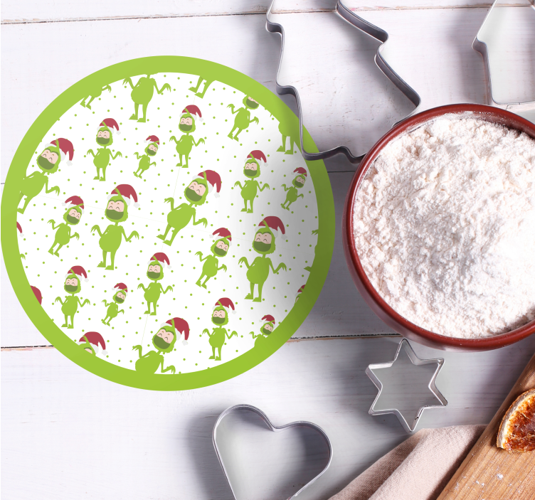 Dessous de verre noël personnages verts amusants - TenStickers