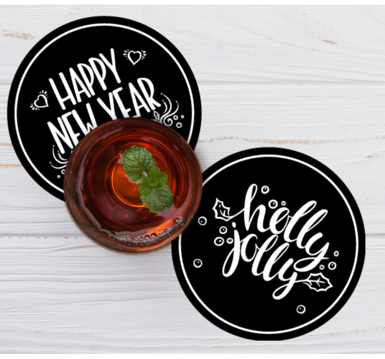 Dessous de verre noël salutations saisonnières joyeuses - TenStickers