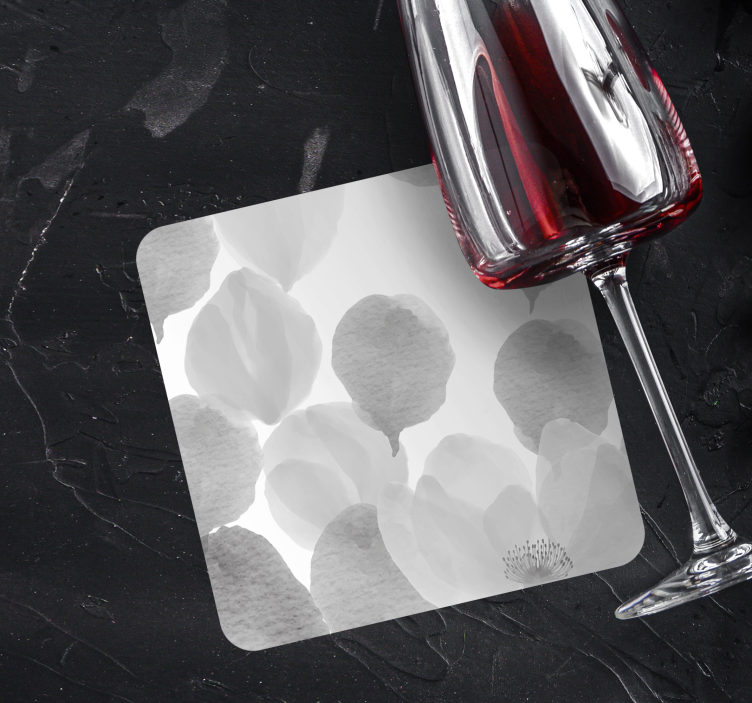 Dessous de verre pétales grisés doux - TenStickers