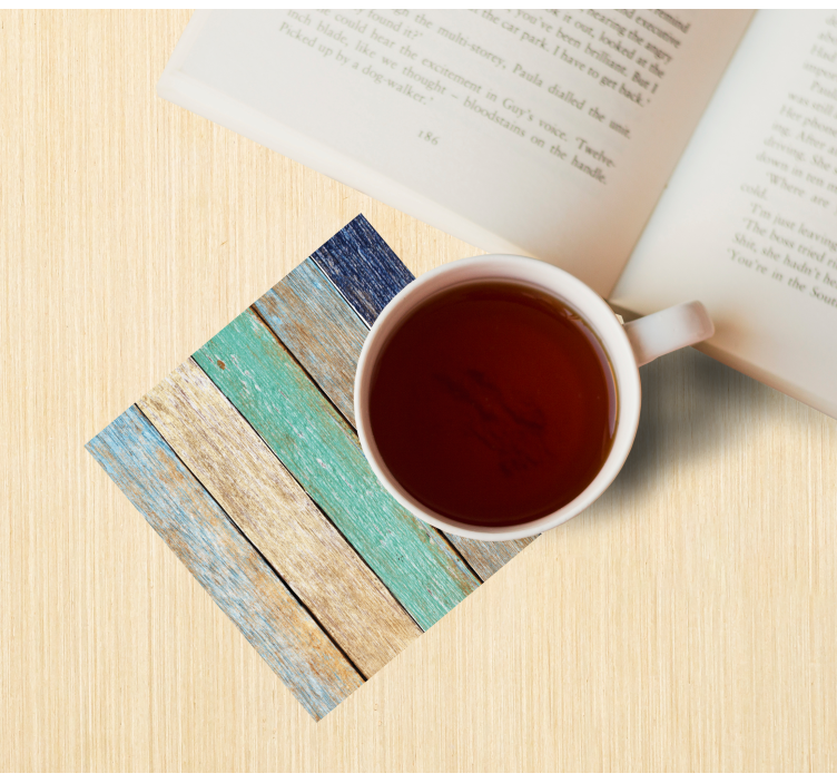 Dessous de verre planches de bois vieilli - TenStickers