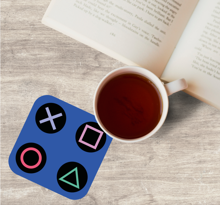 Sous-verre geek style motifs de PlayStation - TenStickers